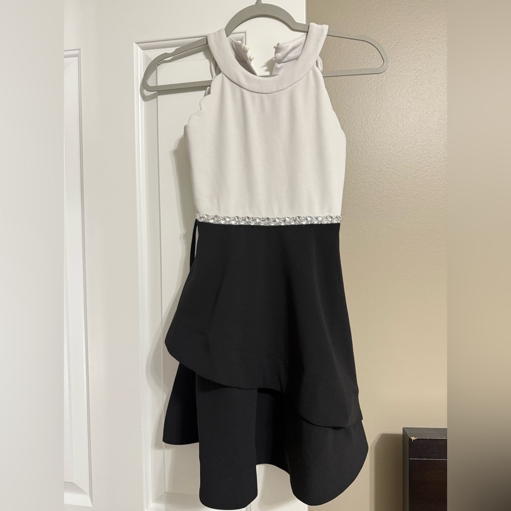 Speechless Black and White Formal Kids Dress size 10